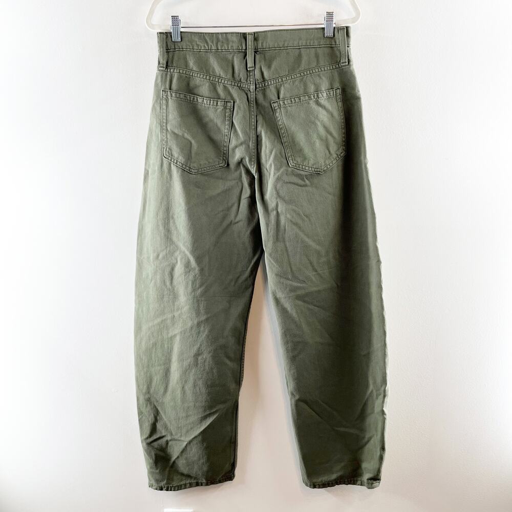 Gap Cotton High Rise Barrel Ankle Jeans Mesculen Green 29 / 8 - Picture 5 of 6